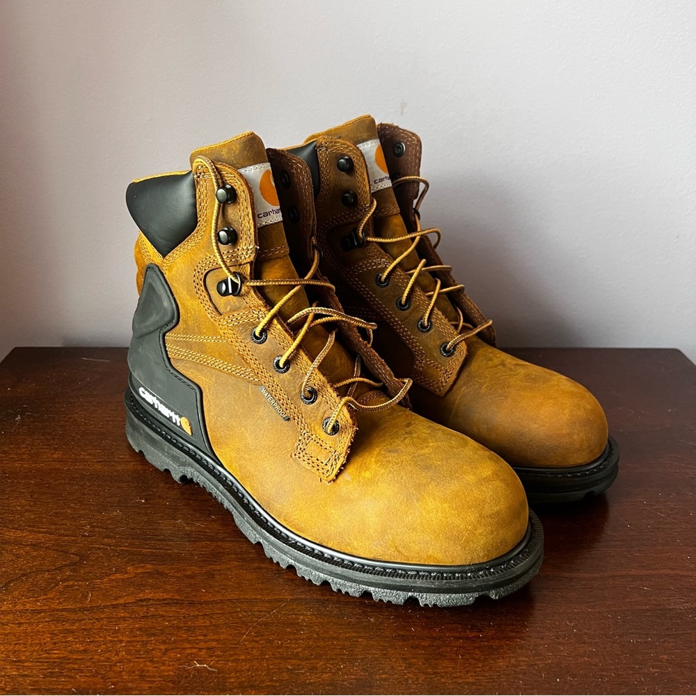 Carhartt CMW6220 Waterproof 6-Inch Steel Toe Work Boot Brown Men's 9 Brand NIB - Picture 1 of 13